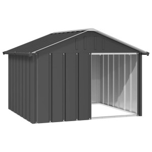 Buda dla psa, antracytowa, 116,5x103x81,5 cm, stal