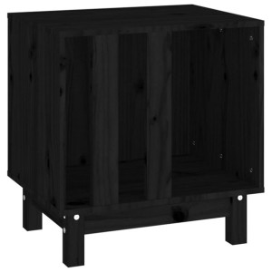 Domek dla psa, czarny, 50x40x52 cm, lite drewno sosnowe