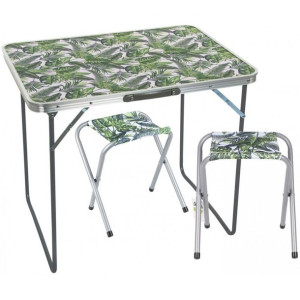 Stolik Turystyczny Składany Kempingowy 80X60X70 Cm I 2 Krzesełka Jungle