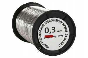 Drut do ramek pszczelich nierdzewny 0,3 mm - 500g