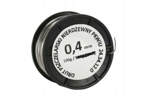 Drut do ramek pszczelich nierdzewny 0,4 mm - 100g
