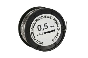Drut do ramek pszczelich nierdzewny 0,5 mm - 100g