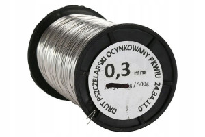 Drut do ramek pszczelich ocynkowany 0,3 mm - 500g