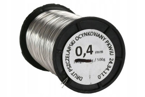 Drut do ramek pszczelich ocynkowany 0,4 mm - 500g
