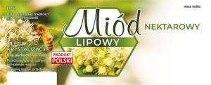 Etykiety duże na miód lipowy 100szt