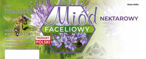 Etykiety duże na miód nektarowy faceliowy 100szt