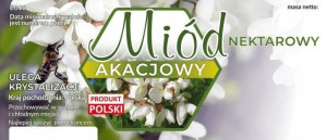 Etykiety na miód akacjowy opakowanie 100szt