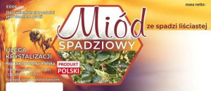 Etykiety na Miód spadziowy ze spadzi liściastej op