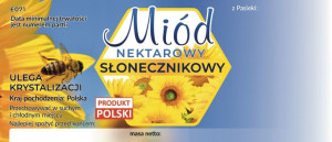 Etykiety na miód słonecznikowy - 100szt