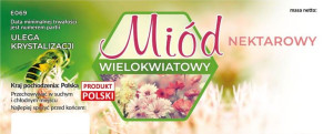 Etykiety na miód wielokwiatowy duża 100szt