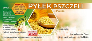 Etykiety na pyłek pszczeli 100szt