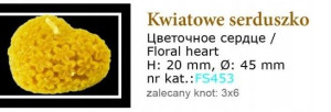 Forma silikonowa - Kwiatowe serduszko
