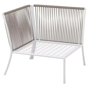 IKEA SEGERON Sekcja narożna ogrodowa biały/beżowy