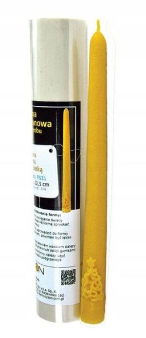 Forma silikonowa - ŚWIECA PROSTA Z CHOINKĄ 22,5cm