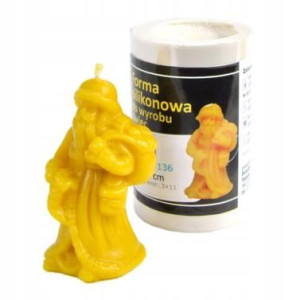 Forma silikonowa do wyrobu świec - MIKOŁAJ 7 cm