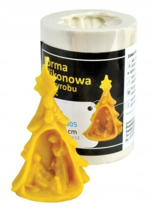 Forma silikonowa do wyrobu świec - SZOPKA 7,5 cm