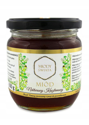 Miód Nektarowy Kasztanowy 0,5kg Miody Świata