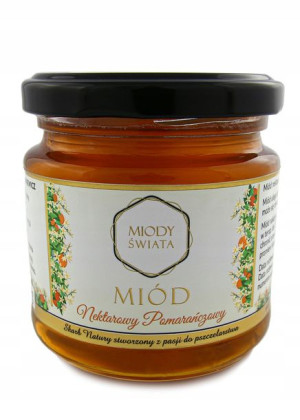 Miód Nektarowy Pomarańczowy 250g Miody Świata 4Bee
