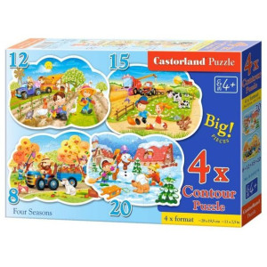 Puzzle 4W1 4 Pory Roku Four Seasons 4 Układanki