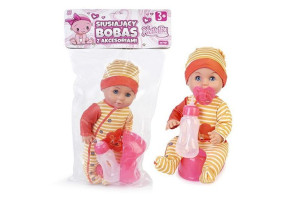 Lalka Bobas Smoczek Butelka Nocnik Pije Siusia 3+