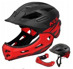 Kask dziecięcy fullface Kellys SPROUT black red