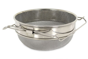 Sito podwójne nierdzewne wypukłe SILVER Premium