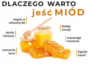 Tablica Informacyjna mała Właściwości Miodu HIT!
