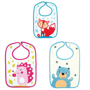 Canpol babies śliniak frotte z regulowanym zapięciem na napy CUTE ANIMALS