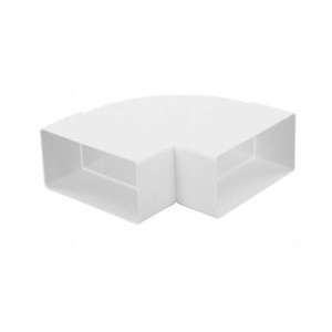 Kolano poziome 90° do kanału płaskiego 110x55mm