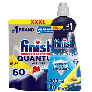 Finish Quantum All in One kapsułki + Nabłyszczacz