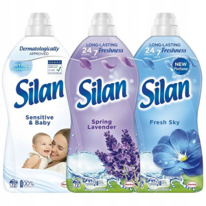 Silan Płyn do Płukania MEGA MIX 216 prań 1,8l x3