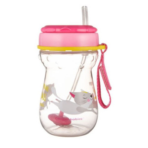 Canpol babies Bidon ze składaną rurką silikonową z odważnikiem 350ml KOTEK