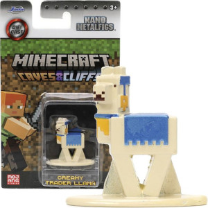Minecraft Caves&Cliffs figurka Creamy Llama Kremowa Lama Nano Metalfigs