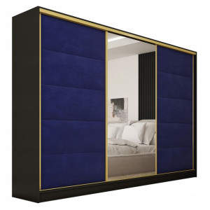 Szafa przesuwna 280 cm tapicerowana lustro PALERMO