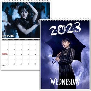 Kalendarz Ścienny A3 Wednesday Addams 2023 Y5