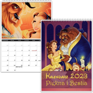 Kalendarz Ścienny A4 Piękna I Bestia Disney2023 Y2