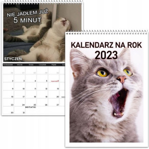 Kalendarz Ścienny A4 Śmieszne Koty 2023 Y3