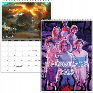Kalendarz Ścienny A4 Stranger Things 2023 Y2
