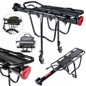 Bagażnik Rowerowy Tylny Aluminium 50kg Odblask