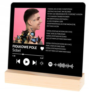 Czarne Szkło Spotify Piosenka Zdjęcie Stojak Y4