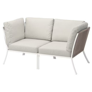 IKEA SEGEGON Sofa 2-osobowa biały/beżowy/Froson/Duvholmen beżowy