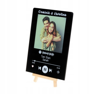 Czarna Ramka Spotify Zdjęcie Sztaluga Prezent Y4