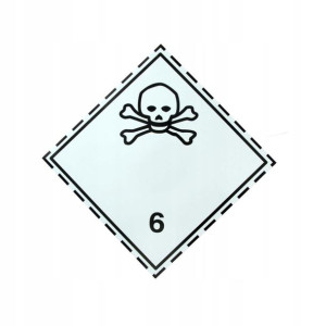 Nalepka Adr Nr 6,1 Cargoparts Cargo-t087