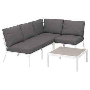 IKEA SEGERON 3-osobowy zestaw mebli Froson/Duvholmen ciemnoszary