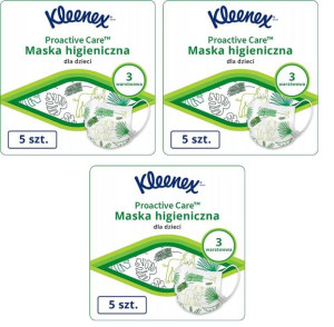 Maseczka higieniczna KLEENEX dla dzieci 3x 5 szt
