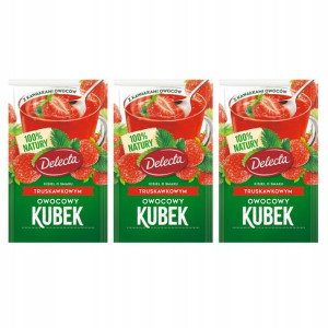 Kisiel Owocowy Kubek DELECTA truskawkowy 3x 30 g