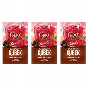 Kisiel Owocowy DELECTA malinowy czekolada 3x 32 g