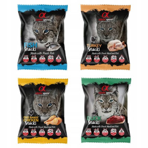 Przysmak kota ALPHA SPIRIT Karma kostka MIX 4x 50g