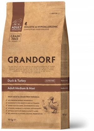 GRANDORF Duck&Turkey Adult medium maxi10KG