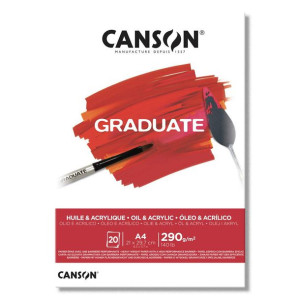 Blok do farb olejnych i akrylowych A4290g 20k.Graduate Canson